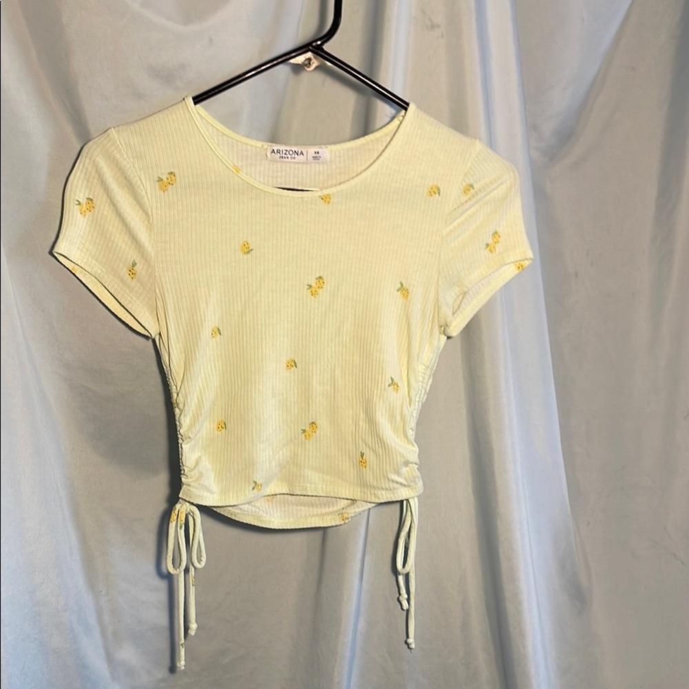 Arizona Jean Company Yellow Adjustable Crop Top